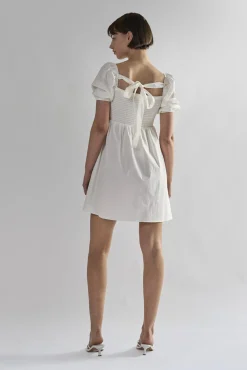 Glamorous Mini Dresses|Mini Dresses|Off-White Square-Neck Mini-Dresses -