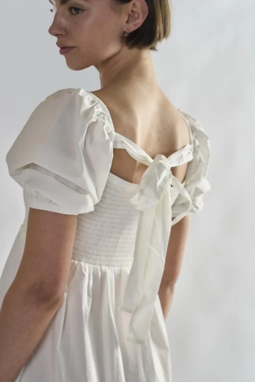 Glamorous Mini Dresses|Mini Dresses|Off-White Square-Neck Mini-Dresses -