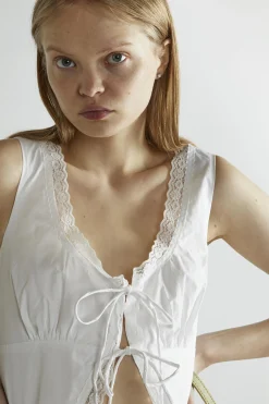 Glamorous Blouses & Shirts|Off-White Tie-Front Top -