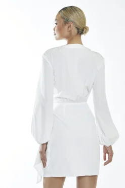 Glamorous Day Dresses|Mini Dresses|Off-White Wrap-Mini-Dresses -