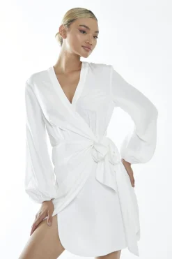 Glamorous Day Dresses|Mini Dresses|Off-White Wrap-Mini-Dresses -