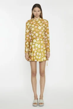 Glamorous Mini Skirts|Olive Multi-Flower Wrap Mini-Skirt -