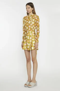 Glamorous Mini Skirts|Olive Multi-Flower Wrap Mini-Skirt -