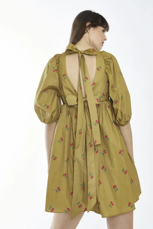 Glamorous Day Dresses|Mini Dresses|Oliver-Cherry Print Square-Neck Mini-Dress -