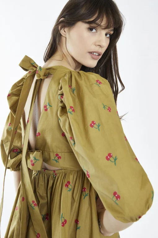 Glamorous Day Dresses|Mini Dresses|Oliver-Cherry Print Square-Neck Mini-Dress -