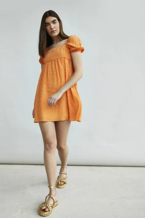 Glamorous Day Dresses|Orange Mini-One Piece -
