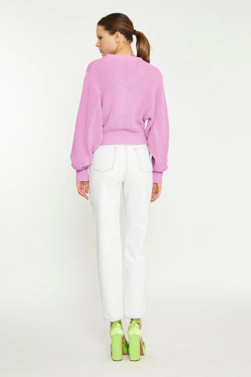 Glamorous Cardigans|Orchid Pink Button Front Cropped Cardigan -