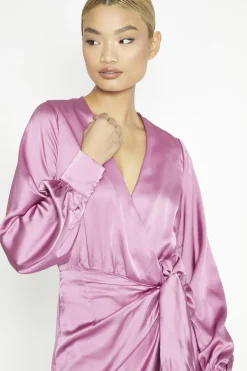 Glamorous Prom|Day Dresses|Orchid Wrap Midi-Dress -