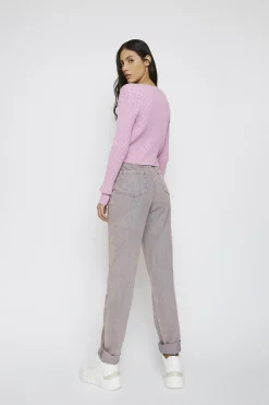 Glamorous Cardigans|Orchid-Pink Long-sleeve Cropped-Cardigan -