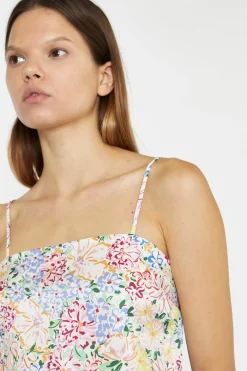 Glamorous Going Out Tops|Chic Escapes|Painted Multi-Floral Open Back Crop-Top -