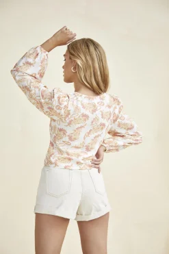 Glamorous Blouses & Shirts|Paisley-Floral V-Neck Blouse -