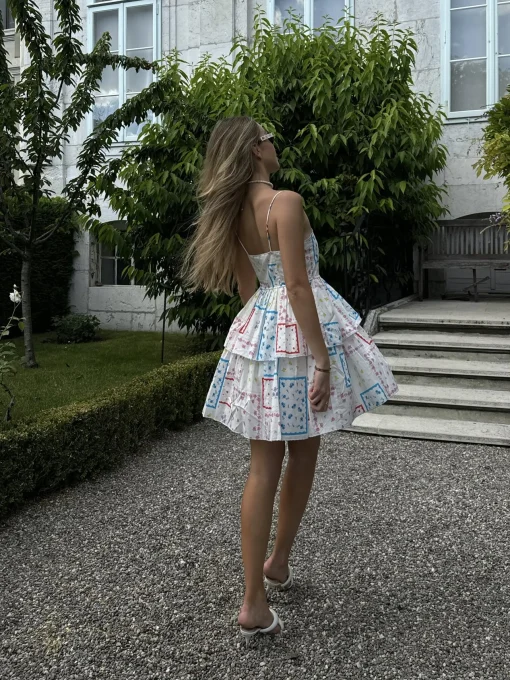 Glamorous Dresses|Day Dresses|Patchwork-Picnic Floral Skater Mini-Dress -
