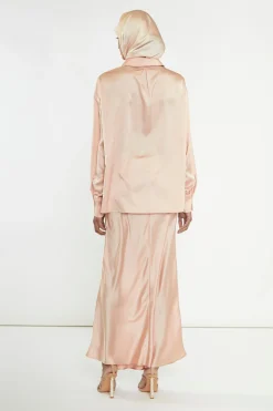 Glamorous Co-ords|Blouses & Shirts|Peach Long Sleeve Shirt -