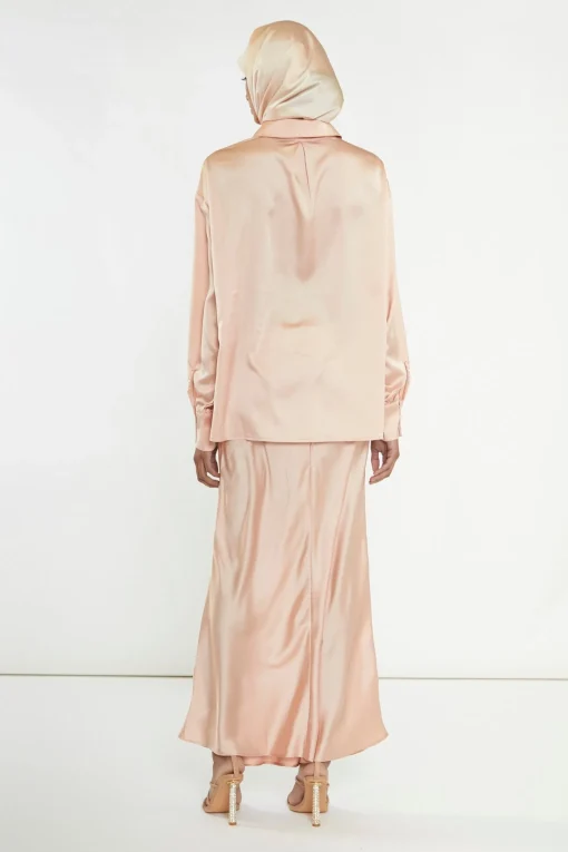 Glamorous Co-ords|Blouses & Shirts|Peach Long Sleeve Shirt -
