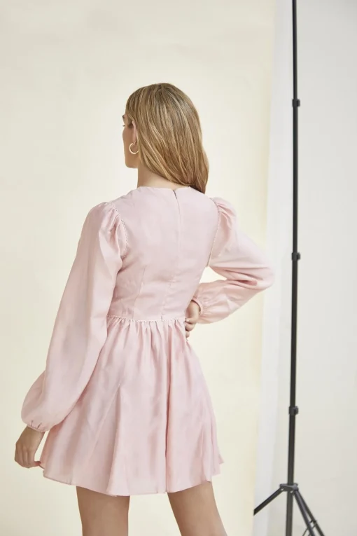Glamorous Day Dresses|Mini Dresses|Peach-Pink Cut-Out-Skater Mini-Dress -
