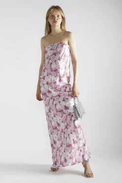 Glamorous Maxi Skirts|Pink Blur Daisy Flare Maxi-Skirt -