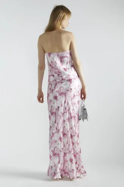 Glamorous Maxi Skirts|Pink Blur Daisy Flare Maxi-Skirt -