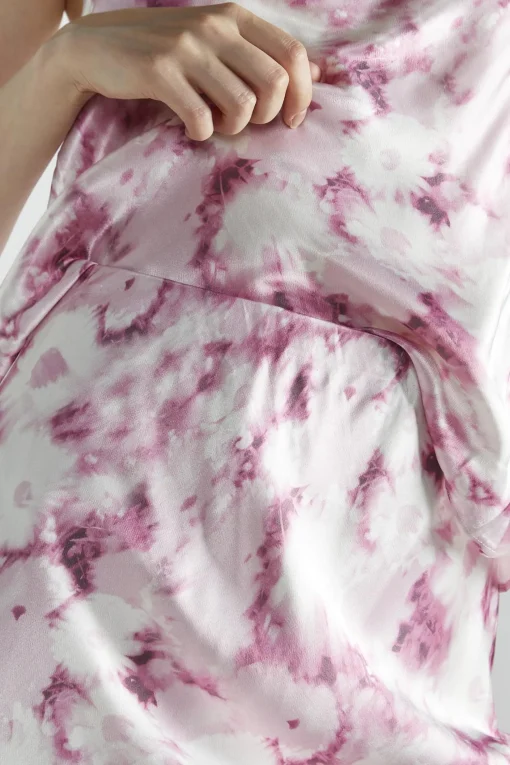 Glamorous Maxi Skirts|Pink Blur Daisy Flare Maxi-Skirt -