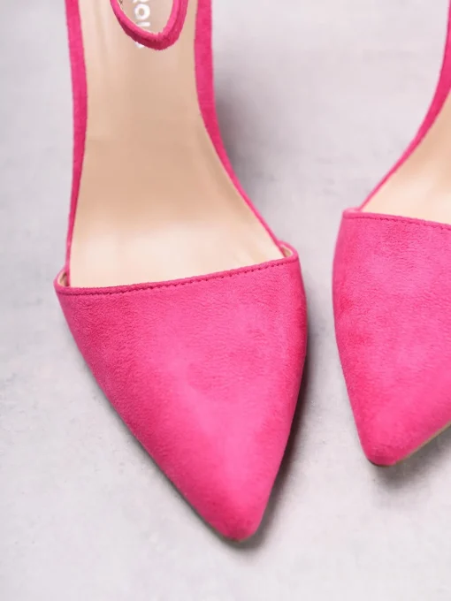 Glamorous Heels|Pink Closed-Toe Heeled-Shoes -