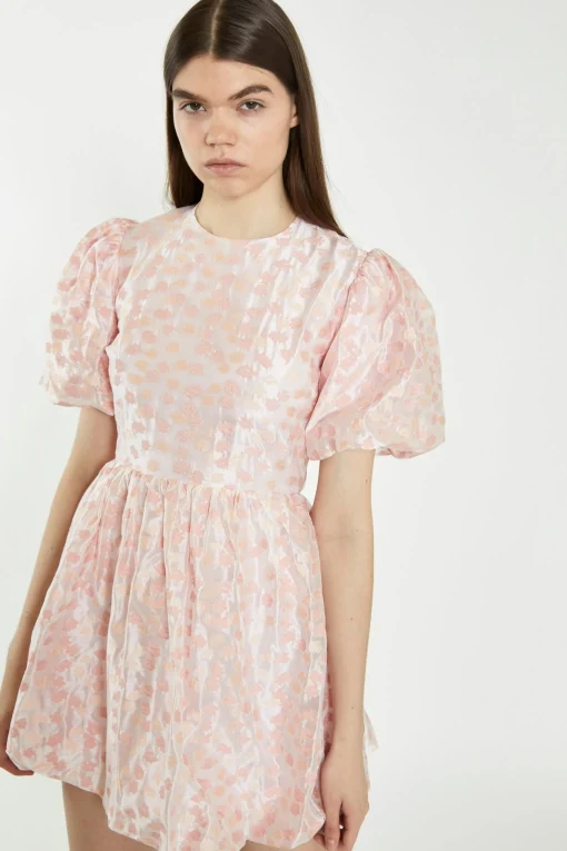 Glamorous Best Dressed Guest|Chic Escapes|Pink Flower Organza Mini Dress -