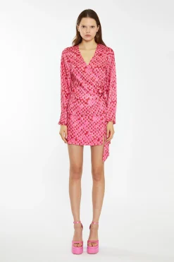 Glamorous Co-ords|Mini Skirts|Pink Multi-Square Low-Waist Micro Mini-Skirt -