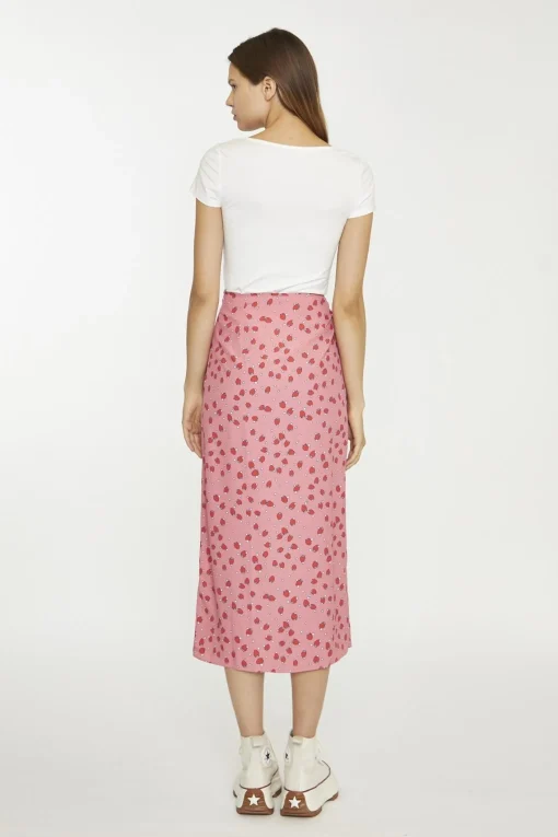 Glamorous Midi & Midaxi Skirts|Pink Strawberry-Print Midaxi-Skirt -