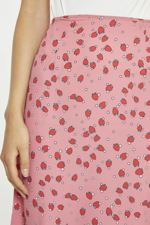 Glamorous Midi & Midaxi Skirts|Pink Strawberry-Print Midaxi-Skirt -