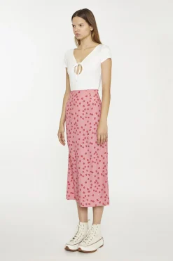Glamorous Midi & Midaxi Skirts|Pink Strawberry-Print Midaxi-Skirt -