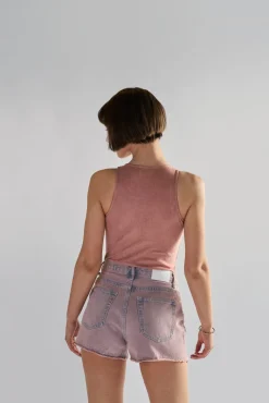 Glamorous Denim Shorts|Pink Wash Denim Shorts -