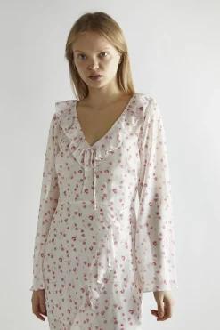 Glamorous Day Dresses|Maxi Dresses|Pink Watercolour-Floral V-Neck Maxi-Dress -