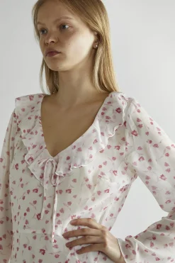 Glamorous Day Dresses|Maxi Dresses|Pink Watercolour-Floral V-Neck Maxi-Dress -
