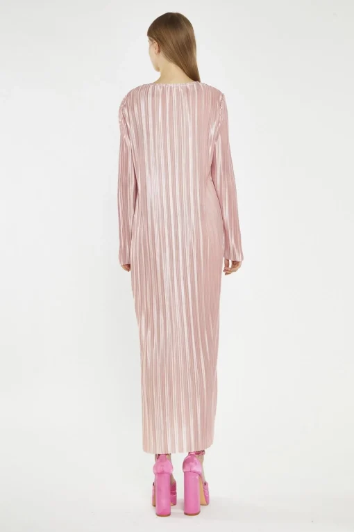 Glamorous Day Dresses|Maxi Dresses|Pink-Plisse Maxi-Dress -