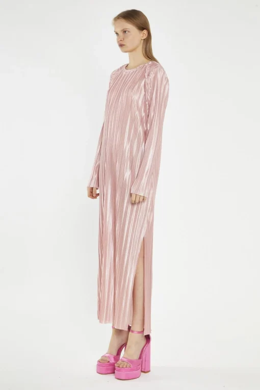 Glamorous Day Dresses|Maxi Dresses|Pink-Plisse Maxi-Dress -