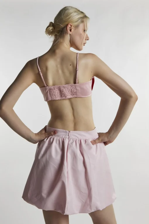 Glamorous Going Out Tops|Crops, Corsets & Bodysuits|Pink-Red Heart Crop-Top -