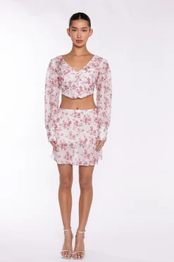 Glamorous Blouses & Shirts|Crops, Corsets & Bodysuits|Pink-Rose Corset Crop-Top -