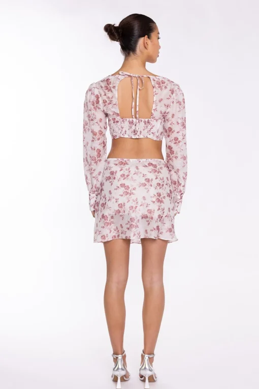 Glamorous Blouses & Shirts|Crops, Corsets & Bodysuits|Pink-Rose Corset Crop-Top -