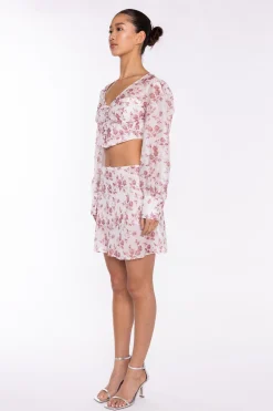 Glamorous Blouses & Shirts|Crops, Corsets & Bodysuits|Pink-Rose Corset Crop-Top -