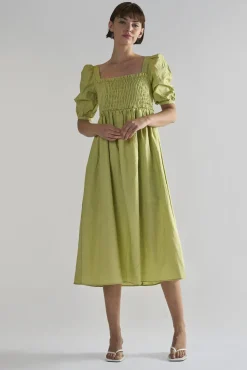 Glamorous Day Dresses|Midi & Midaxi Dresses|Pistachio Square Neck Short Sleeve Midi Dresses -