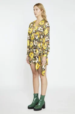 Glamorous Day Dresses|Mini Dresses|Psychedelic Multi-Floral Wrap Mini-Dress -