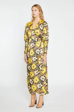 Glamorous Day Dresses|Wrap Dressses|Psychedelic Multi-Floral Wrap Maxi-Dress -