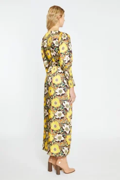 Glamorous Day Dresses|Wrap Dressses|Psychedelic Multi-Floral Wrap Maxi-Dress -