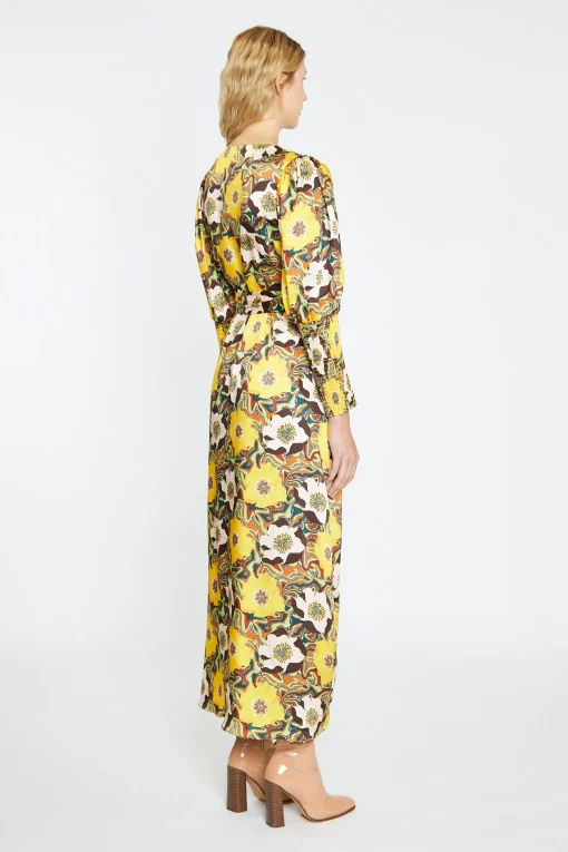 Glamorous Day Dresses|Wrap Dressses|Psychedelic Multi-Floral Wrap Maxi-Dress -