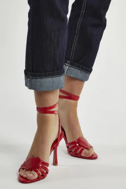 Glamorous Heels|Red Heart Strappy Heels -