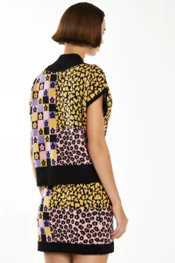 Glamorous Workwear|Glamorous Care: Our Sustainable Collection|Retro Black Intarsia Knit Tank Top -