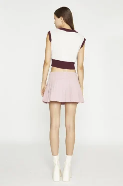Glamorous Mini Skirts|Rose Pink Pleated Mini-Skirt -