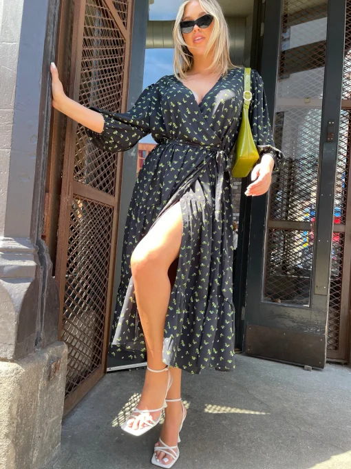 Glamorous Chic Escapes|Day Dresses|Rosebud Floral Tiered Wrap Front Midaxi-dress -