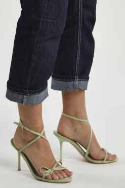 Glamorous Heels|Sage-Green-Micro Bow High-Heels -