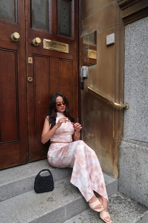 Glamorous Co-ords|Bottoms|Sepia Tie Dye Bodycon Midi-Skirt -