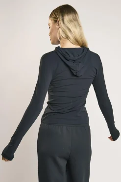 Glamorous Tops|Signature Black Hooded Top -