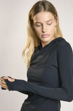 Glamorous Tops|Signature Black Hooded Top -